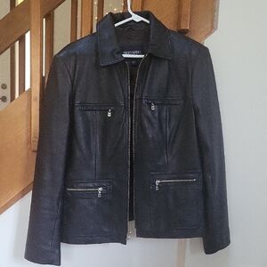 Bernardo Black Leather Jacket